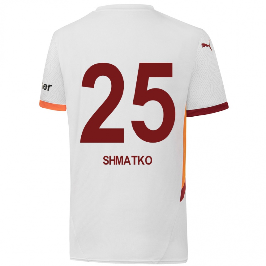 Niño Fútbol Camiseta Lyubov Shmatko #25 Blanco Amarillo Rojo 2ª Equipación 2024/25 México