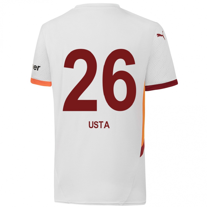 Niño Fútbol Camiseta Alanur Usta #26 Blanco Amarillo Rojo 2ª Equipación 2024/25 México