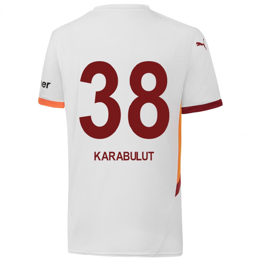 Niño Fútbol Camiseta Arzu Karabulut #38 Blanco Amarillo Rojo 2ª Equipación 2024/25 México