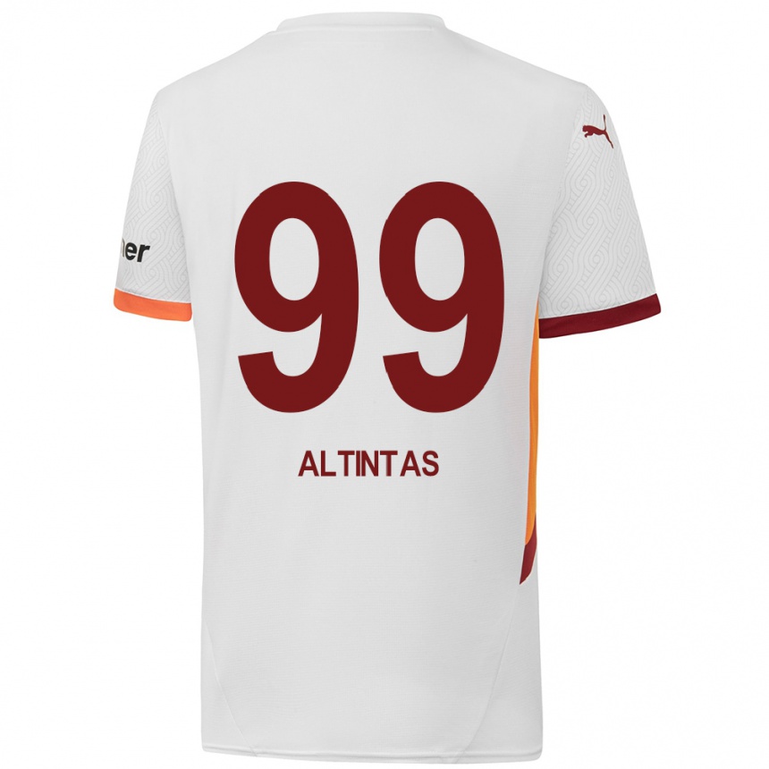 Niño Fútbol Camiseta Benan Altıntaş #99 Blanco Amarillo Rojo 2ª Equipación 2024/25 México