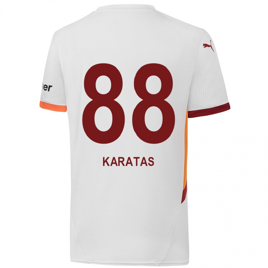 Niño Fútbol Camiseta Kazımcan Karataş #88 Blanco Amarillo Rojo 2ª Equipación 2024/25 México