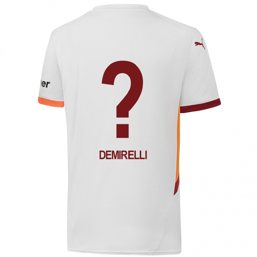 Niño Fútbol Camiseta Ahmet Demirelli #0 Blanco Amarillo Rojo 2ª Equipación 2024/25 México