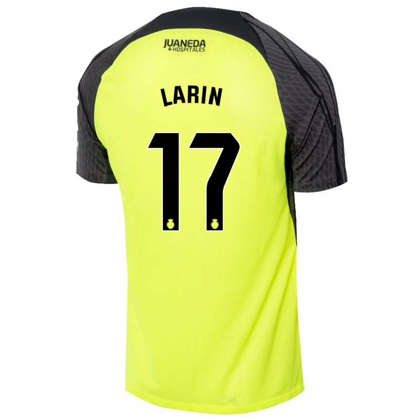 Niño Fútbol Camiseta Cyle Larin #17 Verde Fluorescente Negro 2ª Equipación 2024/25 México