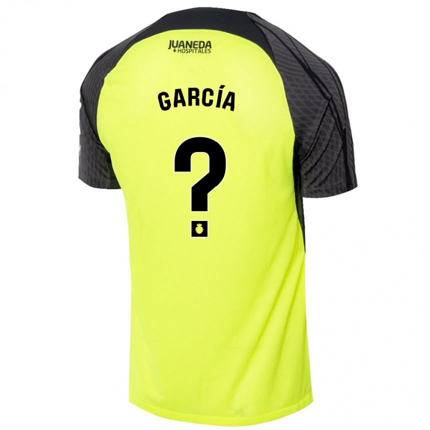 Niño Fútbol Camiseta Pere García #0 Verde Fluorescente Negro 2ª Equipación 2024/25 México