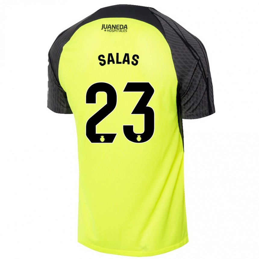 Niño Fútbol Camiseta Jan Salas #23 Verde Fluorescente Negro 2ª Equipación 2024/25 México