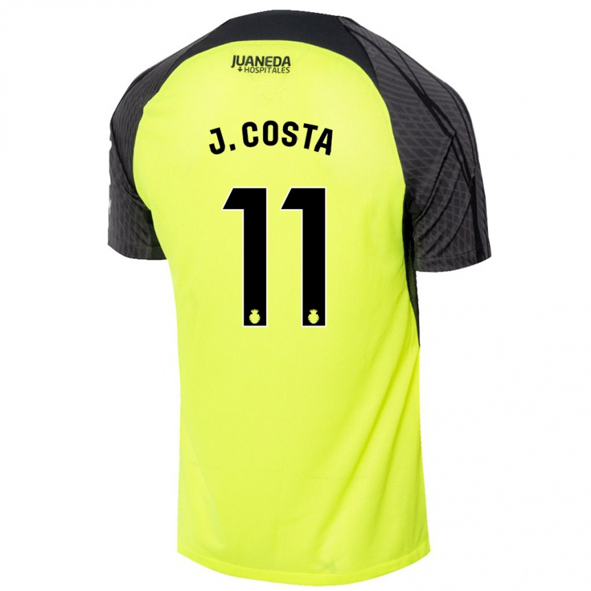 Niño Fútbol Camiseta Jaume Costa #11 Verde Fluorescente Negro 2ª Equipación 2024/25 México