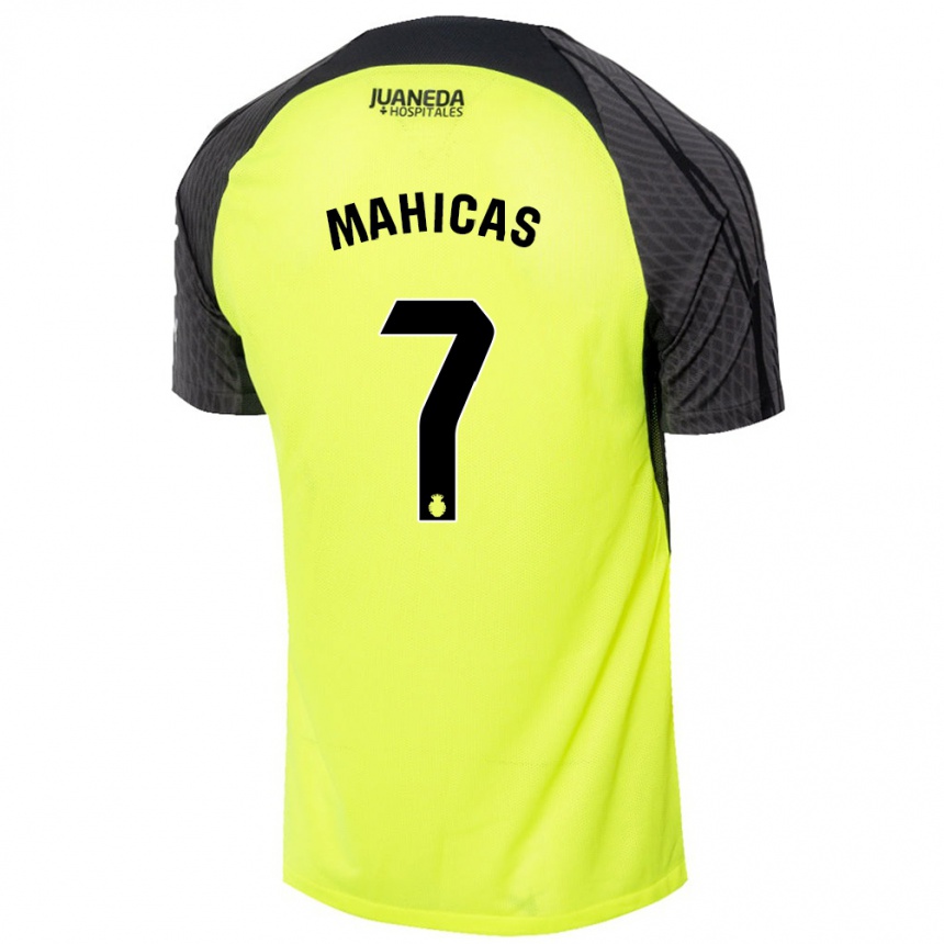 Niño Fútbol Camiseta Julián Mahicas #7 Verde Fluorescente Negro 2ª Equipación 2024/25 México