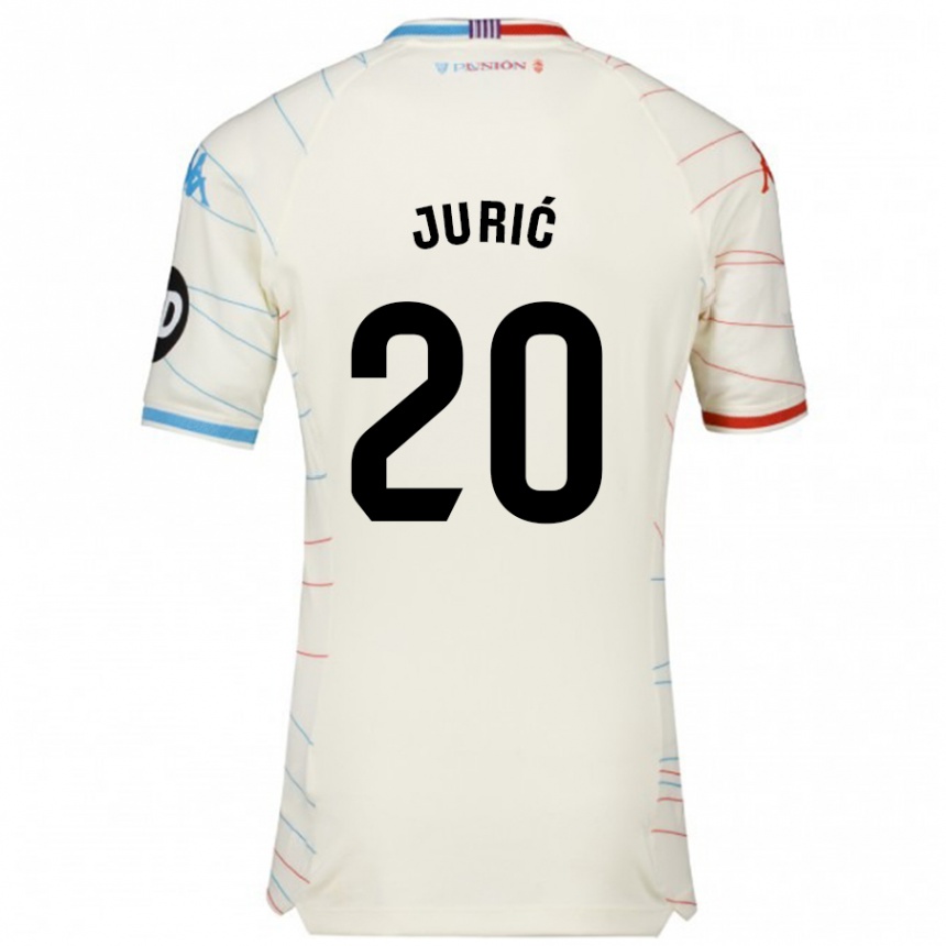 Niño Fútbol Camiseta Stanko Juric #20 Blanco Rojo Azul 2ª Equipación 2024/25 México