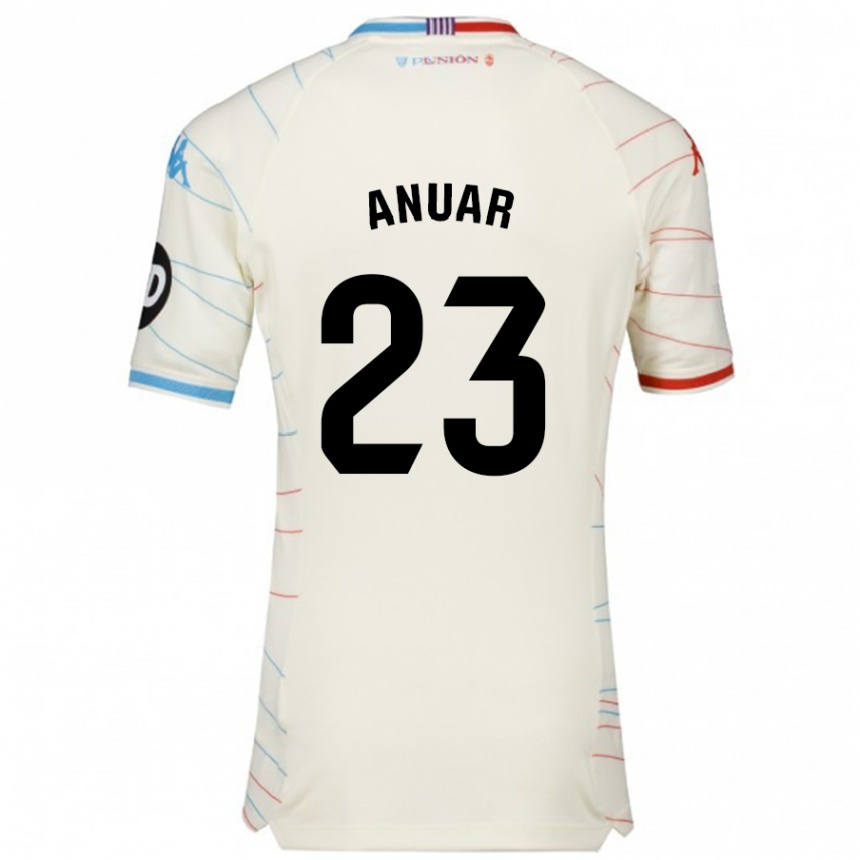 Niño Fútbol Camiseta Anuar #23 Blanco Rojo Azul 2ª Equipación 2024/25 México