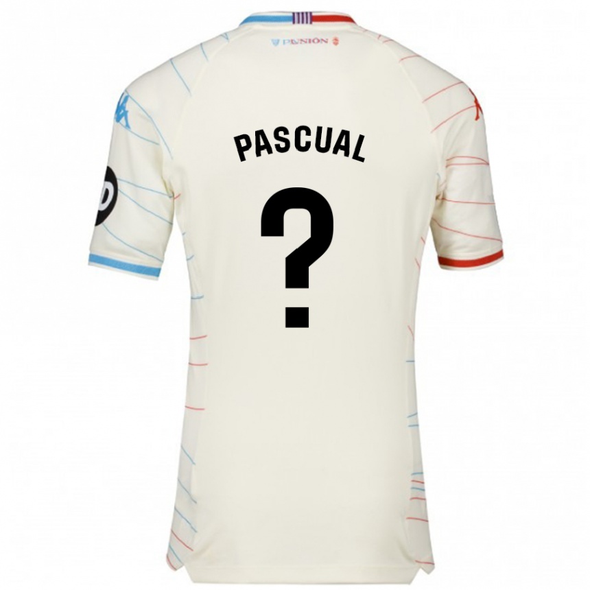 Niño Fútbol Camiseta Adrián Pascual #0 Blanco Rojo Azul 2ª Equipación 2024/25 México