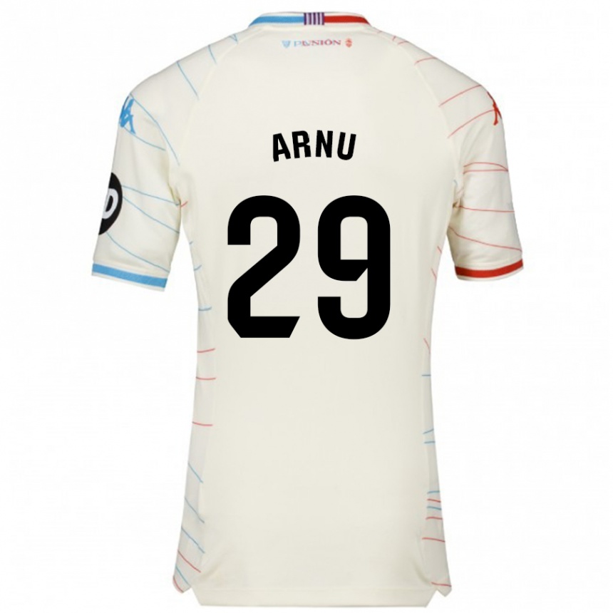 Niño Fútbol Camiseta Adrián Arnu #29 Blanco Rojo Azul 2ª Equipación 2024/25 México