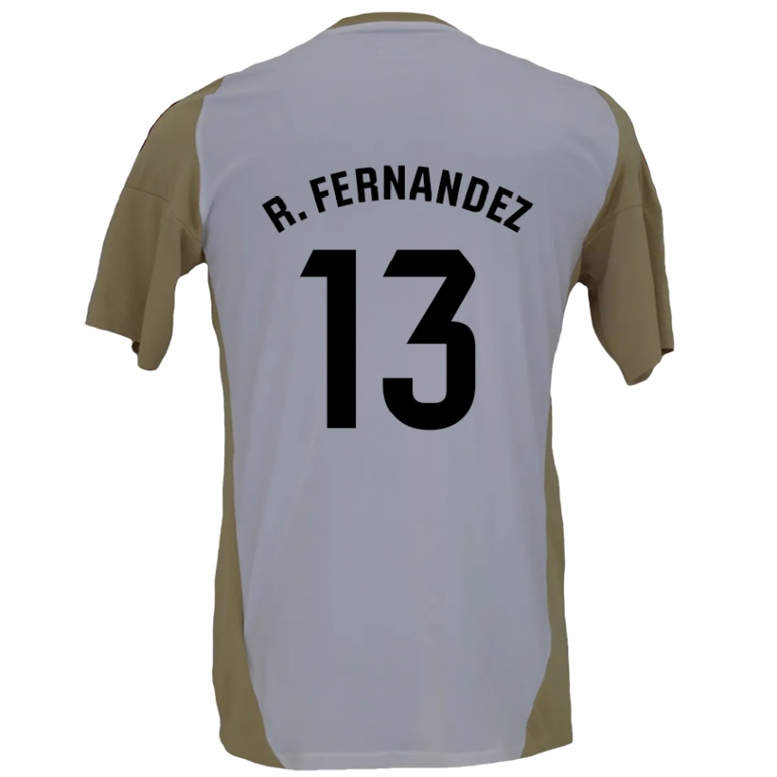 Niño Fútbol Camiseta Raúl Fernández #13 Marrón Blanco 2ª Equipación 2024/25 México