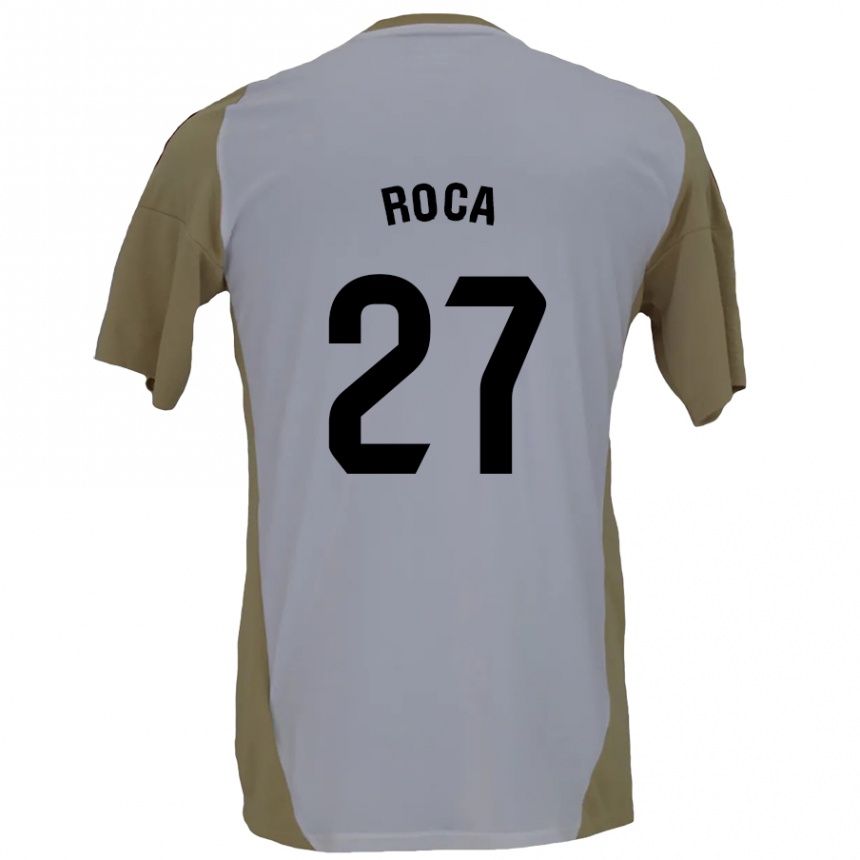 Niño Fútbol Camiseta Joel Roca #27 Marrón Blanco 2ª Equipación 2024/25 México