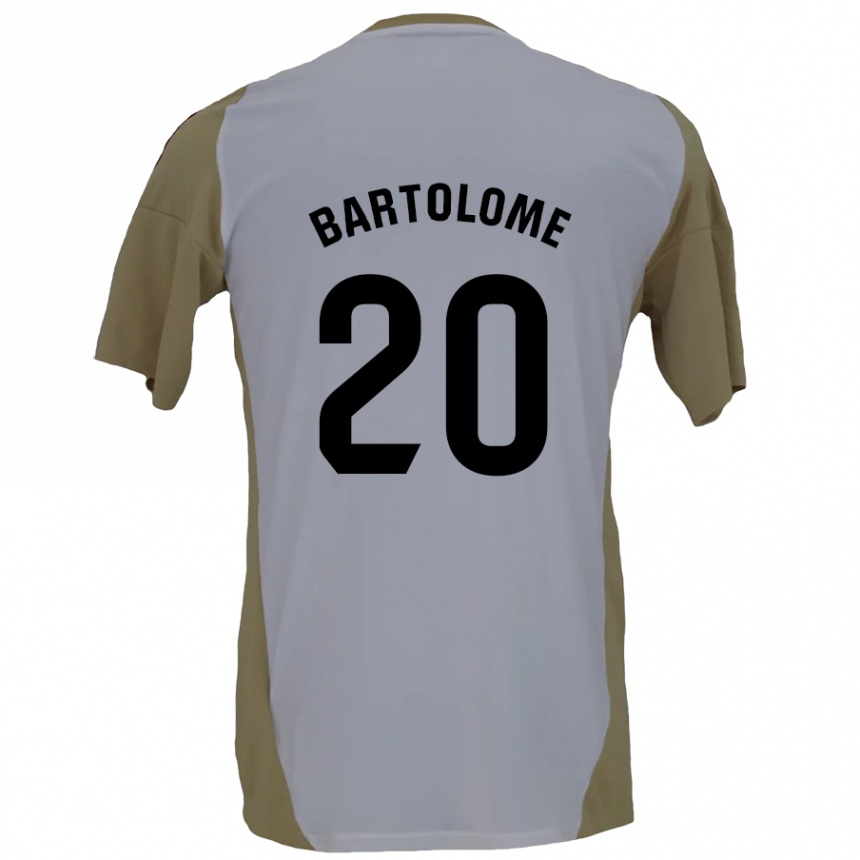 Niño Fútbol Camiseta Diego Bartolomé #20 Marrón Blanco 2ª Equipación 2024/25 México