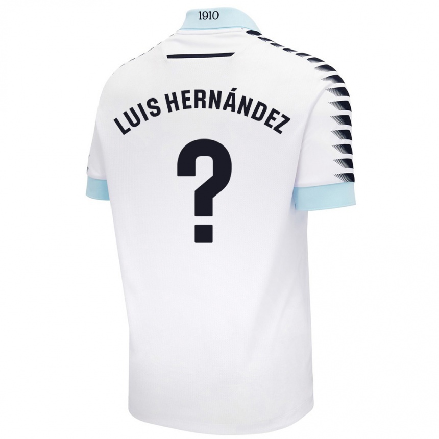 Niño Fútbol Camiseta Luis Hernández #0 Blanco Azul 2ª Equipación 2024/25 México