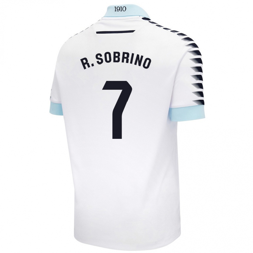 Niño Fútbol Camiseta Rubén Sobrino #7 Blanco Azul 2ª Equipación 2024/25 México