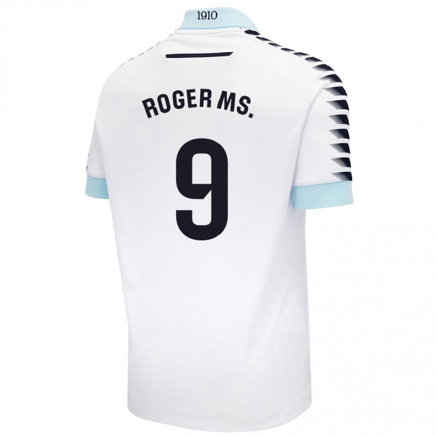 Niño Fútbol Camiseta Roger Martí #9 Blanco Azul 2ª Equipación 2024/25 México