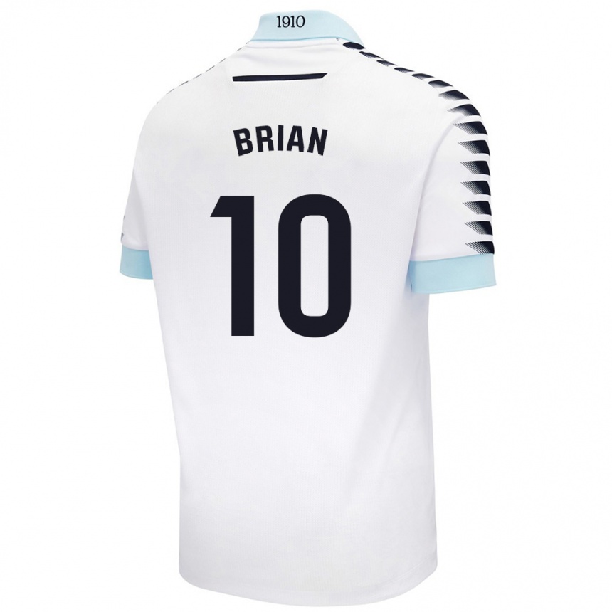 Niño Fútbol Camiseta Brian Ocampo #10 Blanco Azul 2ª Equipación 2024/25 México