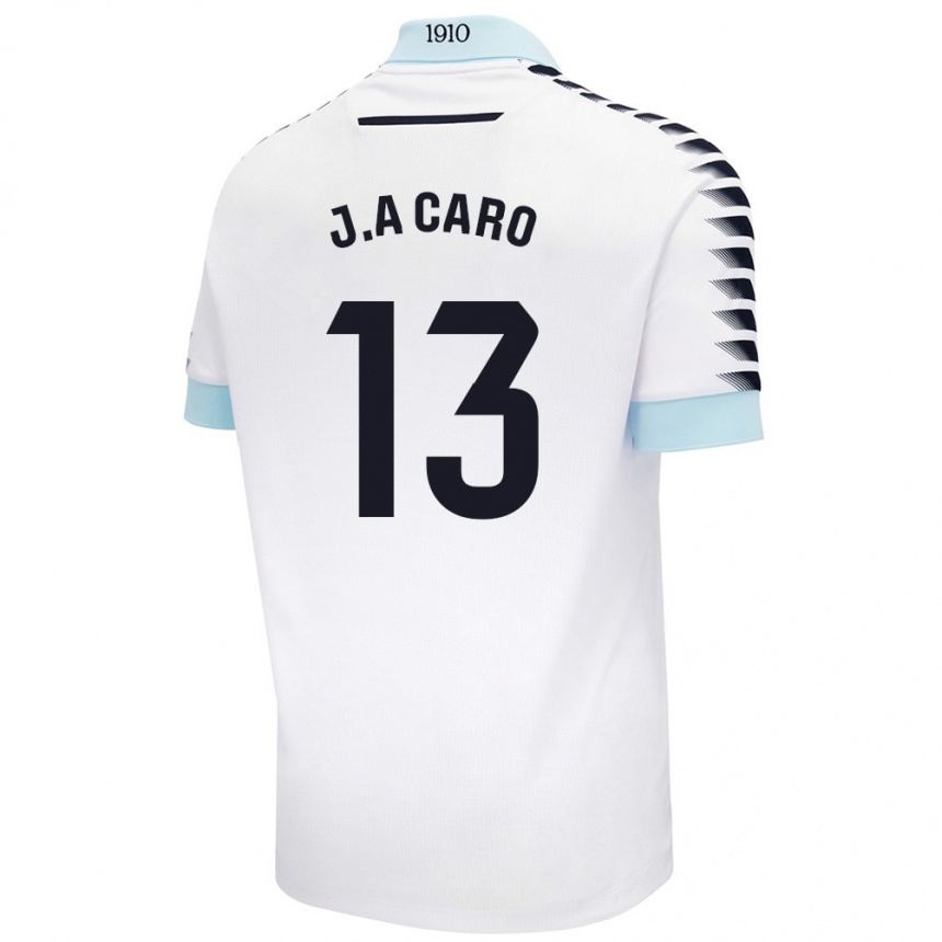 Niño Fútbol Camiseta José Antonio Caro #13 Blanco Azul 2ª Equipación 2024/25 México