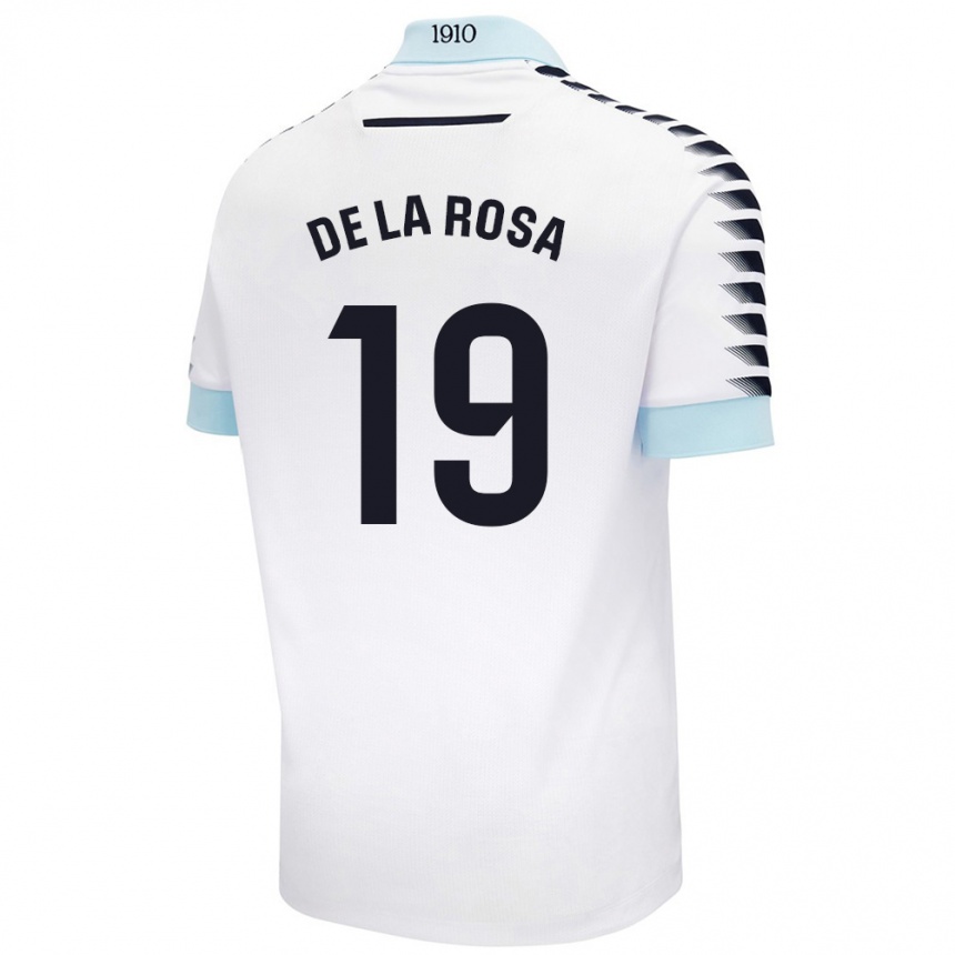 Niño Fútbol Camiseta José Antonio De La Rosa #19 Blanco Azul 2ª Equipación 2024/25 México