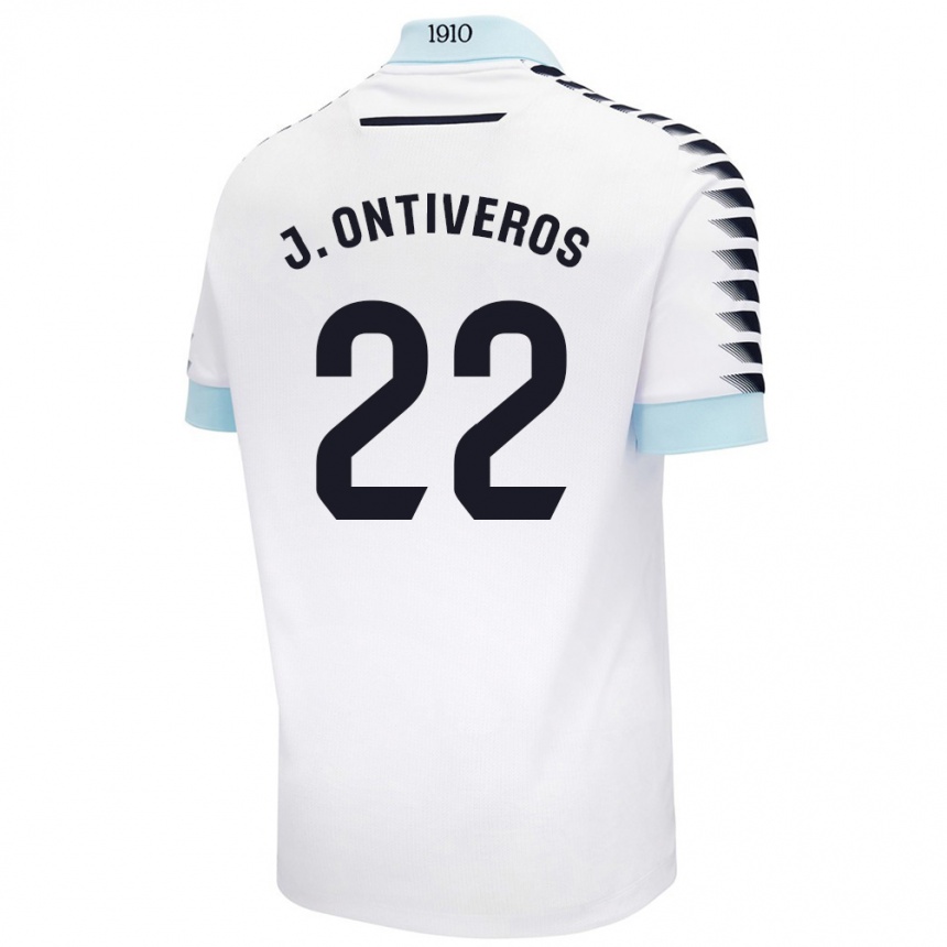 Niño Fútbol Camiseta Javi Ontiveros #22 Blanco Azul 2ª Equipación 2024/25 México