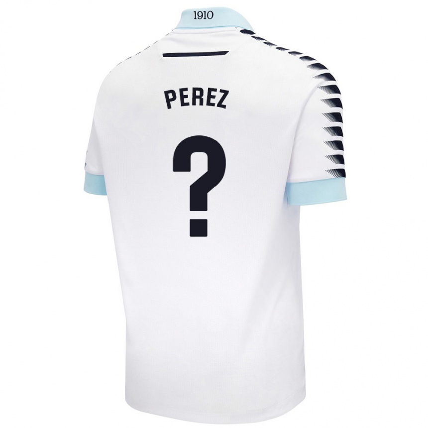 Niño Fútbol Camiseta Ángel Pérez #0 Blanco Azul 2ª Equipación 2024/25 México