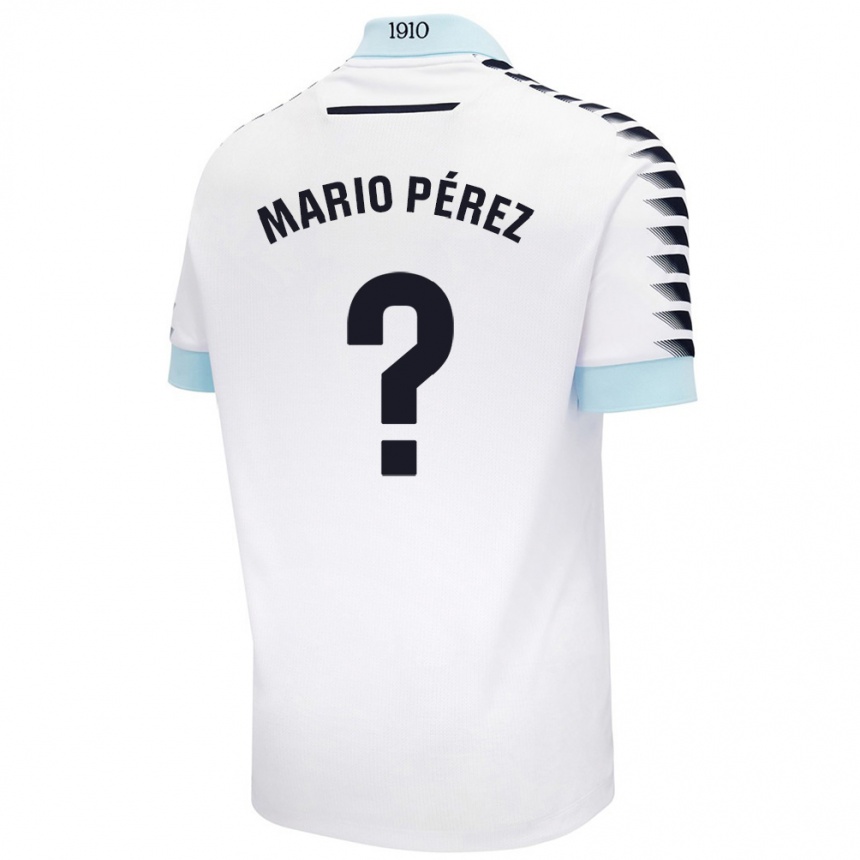 Niño Fútbol Camiseta Mario Pérez #0 Blanco Azul 2ª Equipación 2024/25 México