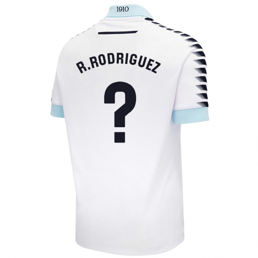 Niño Fútbol Camiseta Ramón Rodríguez #0 Blanco Azul 2ª Equipación 2024/25 México