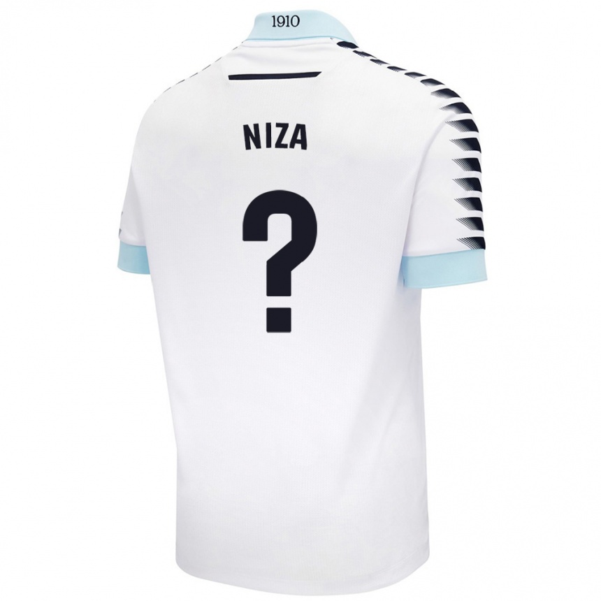 Niño Fútbol Camiseta Sergio Niza #0 Blanco Azul 2ª Equipación 2024/25 México