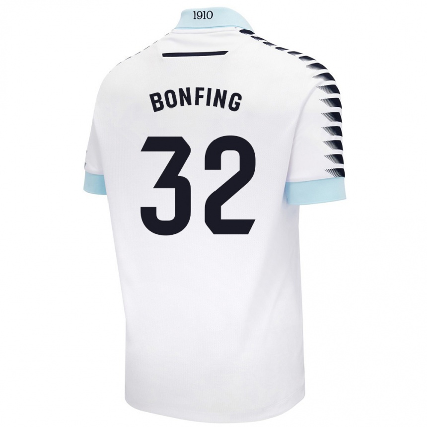 Niño Fútbol Camiseta Boubacar Bonfing #32 Blanco Azul 2ª Equipación 2024/25 México