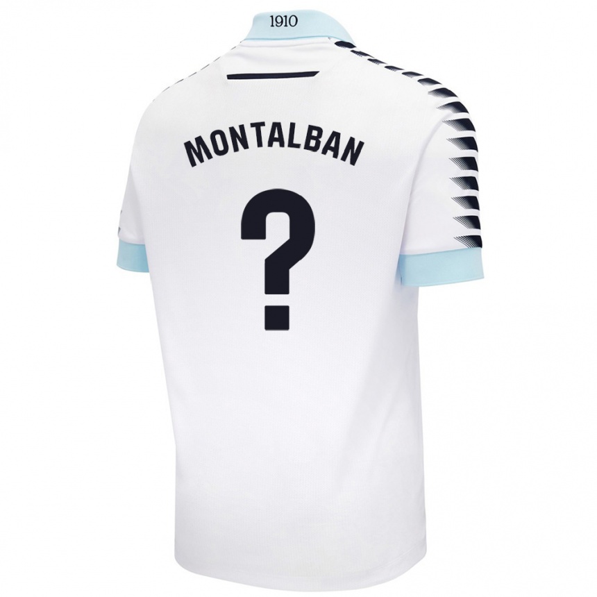 Niño Fútbol Camiseta Sergio Montalbán #0 Blanco Azul 2ª Equipación 2024/25 México