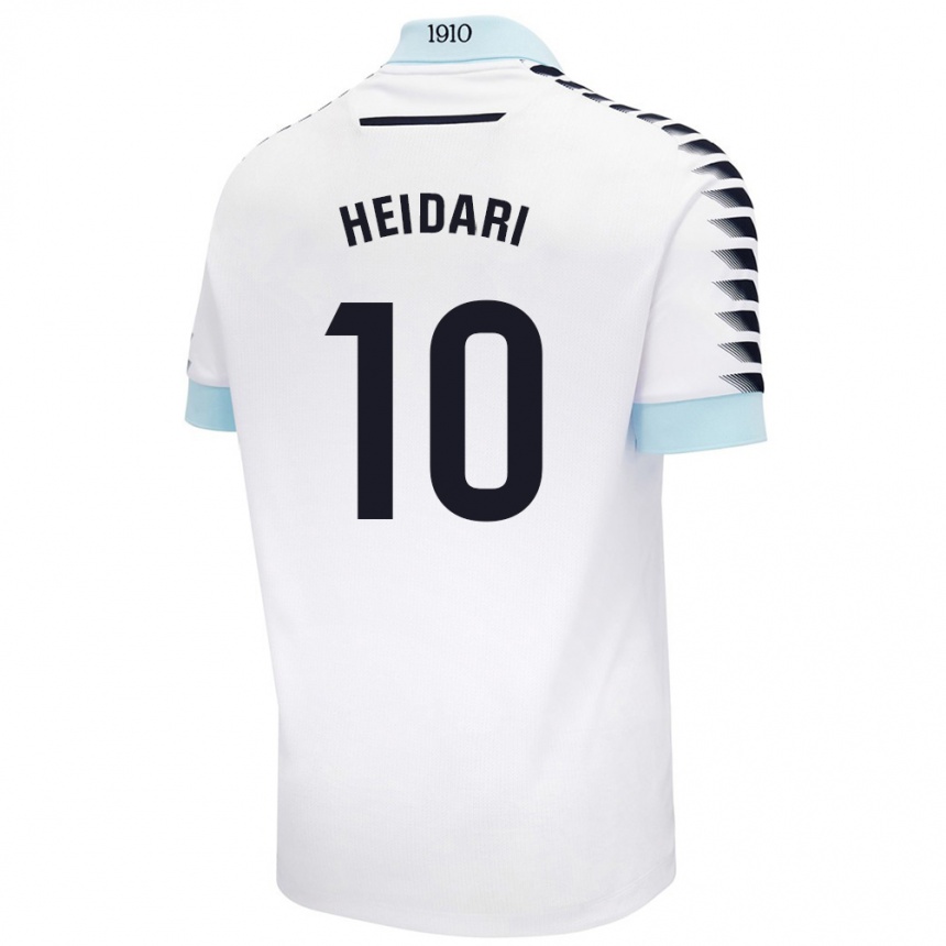 Niño Fútbol Camiseta Arman Heidari #10 Blanco Azul 2ª Equipación 2024/25 México