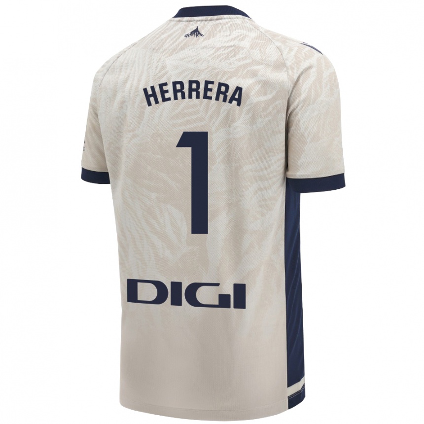 Niño Fútbol Camiseta Sergio Herrera #1 Gris Claro 2ª Equipación 2024/25 México