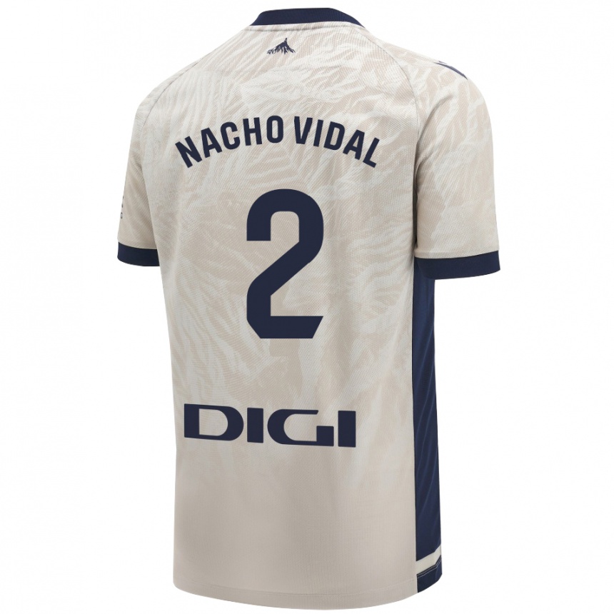 Niño Fútbol Camiseta Nacho Vidal #2 Gris Claro 2ª Equipación 2024/25 México