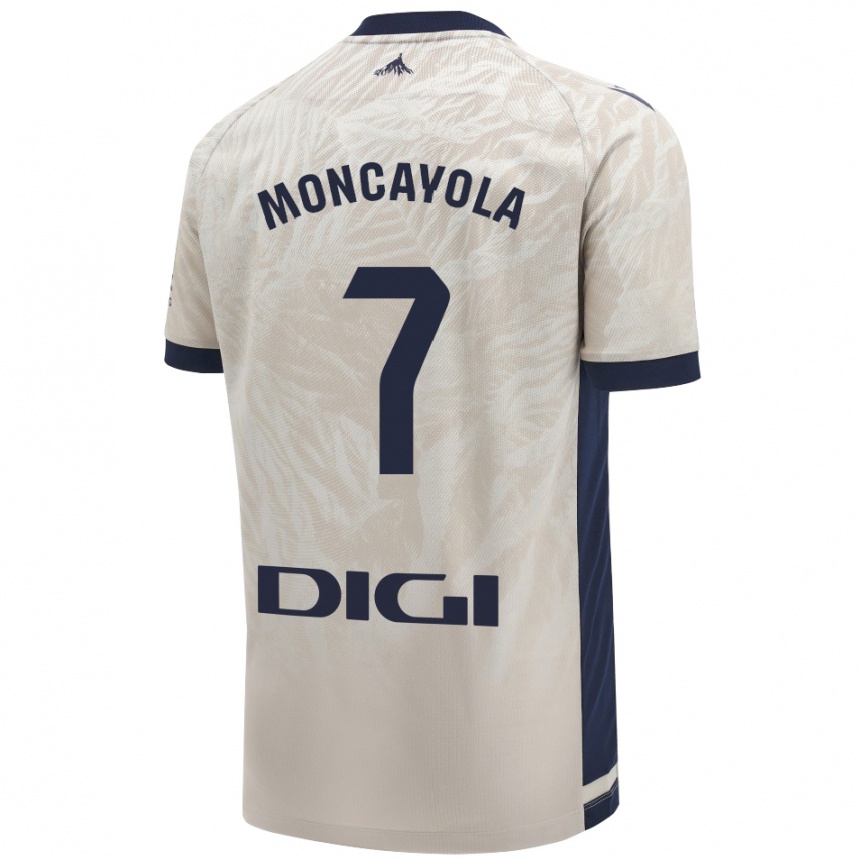 Niño Fútbol Camiseta Jon Moncayola #7 Gris Claro 2ª Equipación 2024/25 México