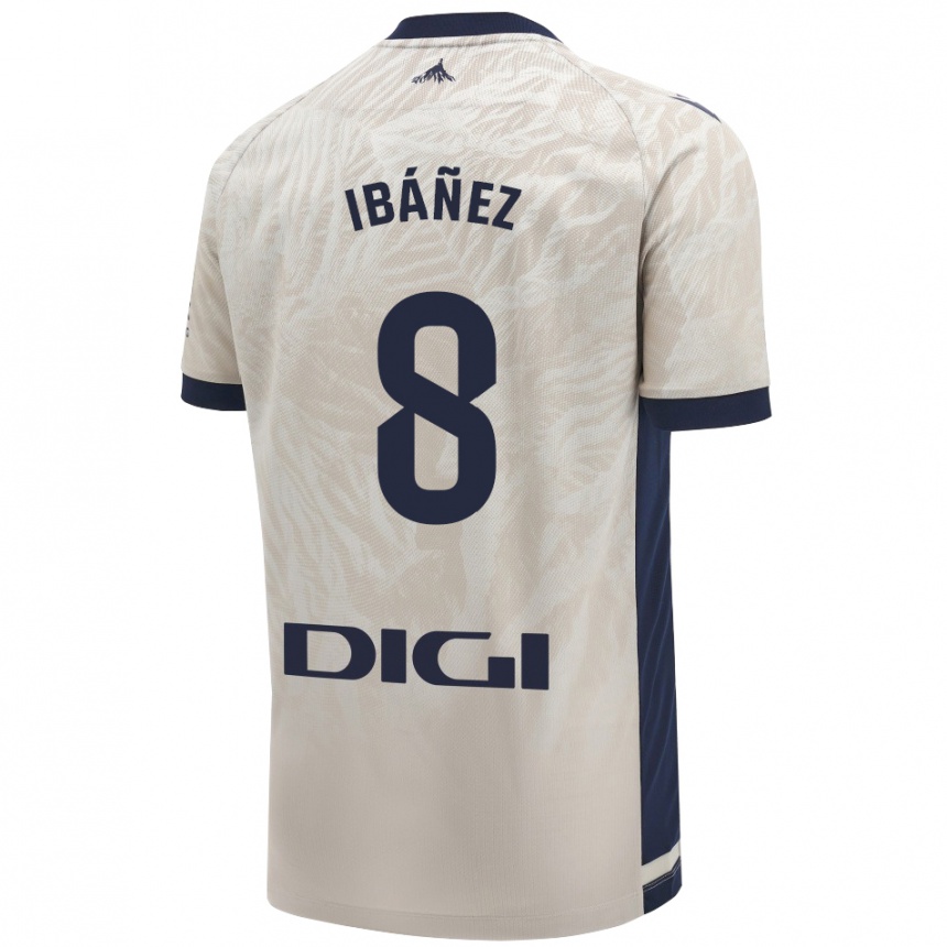 Niño Fútbol Camiseta Pablo Ibáñez #8 Gris Claro 2ª Equipación 2024/25 México