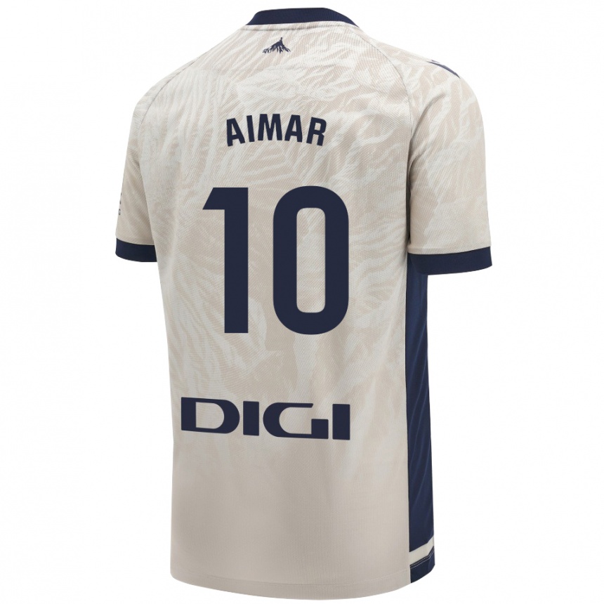 Niño Fútbol Camiseta Aimar Oroz #10 Gris Claro 2ª Equipación 2024/25 México