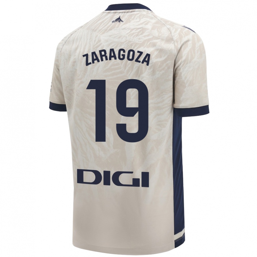 Niño Fútbol Camiseta Bryan Zaragoza #19 Gris Claro 2ª Equipación 2024/25 México