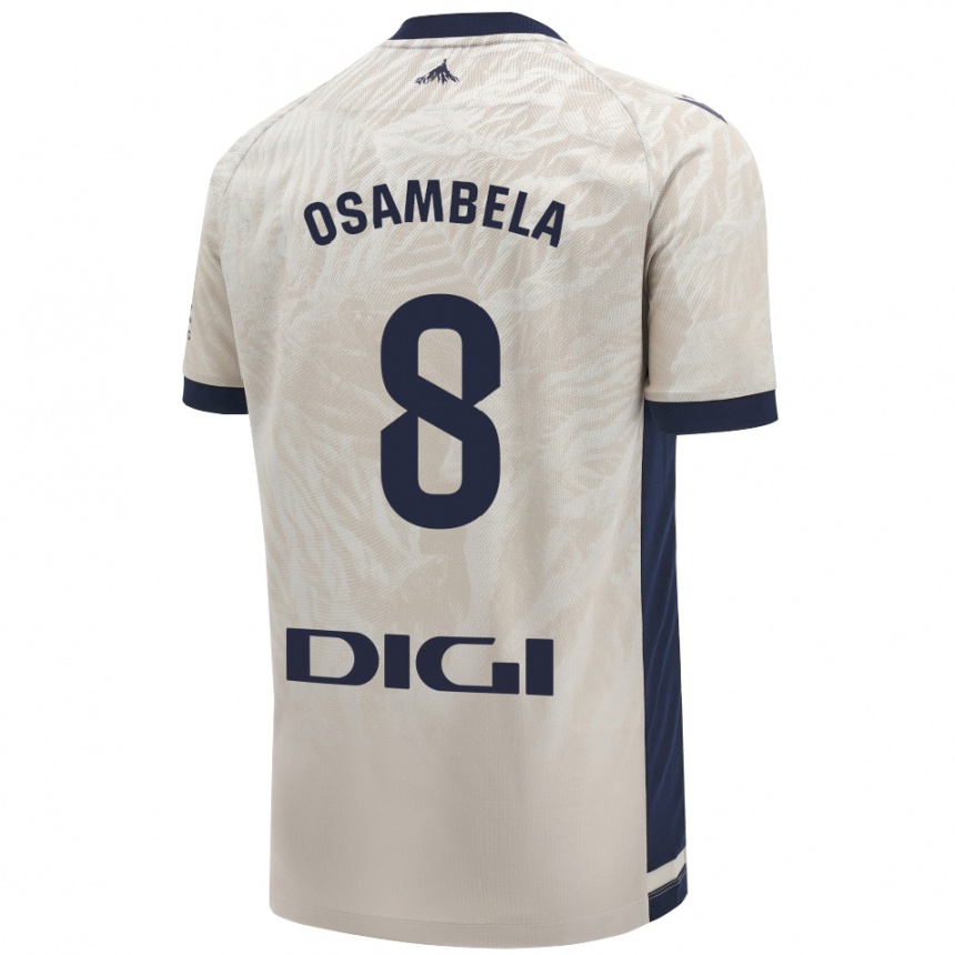 Niño Fútbol Camiseta Asier Osambela #8 Gris Claro 2ª Equipación 2024/25 México