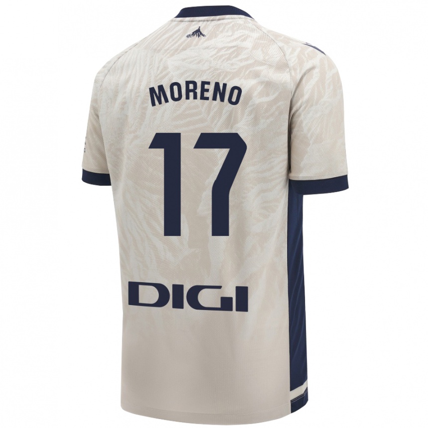 Niño Fútbol Camiseta Pablo Moreno #17 Gris Claro 2ª Equipación 2024/25 México