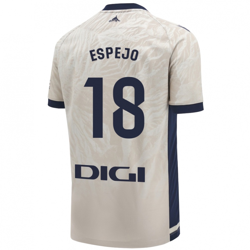 Niño Fútbol Camiseta Diego Espejo #18 Gris Claro 2ª Equipación 2024/25 México