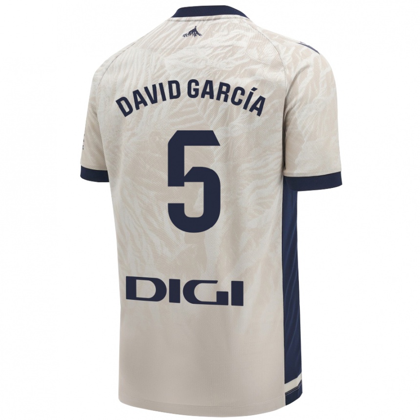 Niño Fútbol Camiseta David García #5 Gris Claro 2ª Equipación 2024/25 México