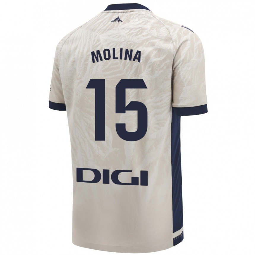 Niño Fútbol Camiseta Guillem Molina #15 Gris Claro 2ª Equipación 2024/25 México