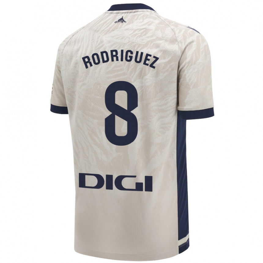 Niño Fútbol Camiseta Vanessa Rodríguez Iribarren #8 Gris Claro 2ª Equipación 2024/25 México