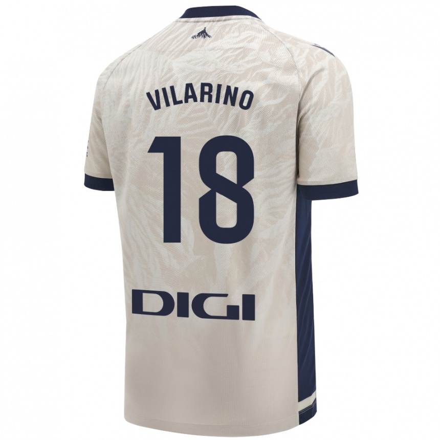 Niño Fútbol Camiseta Maitane Vilariño #18 Gris Claro 2ª Equipación 2024/25 México