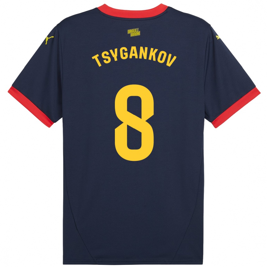 Niño Fútbol Camiseta Viktor Tsygankov #8 Azul Marino Rojo 2ª Equipación 2024/25 México