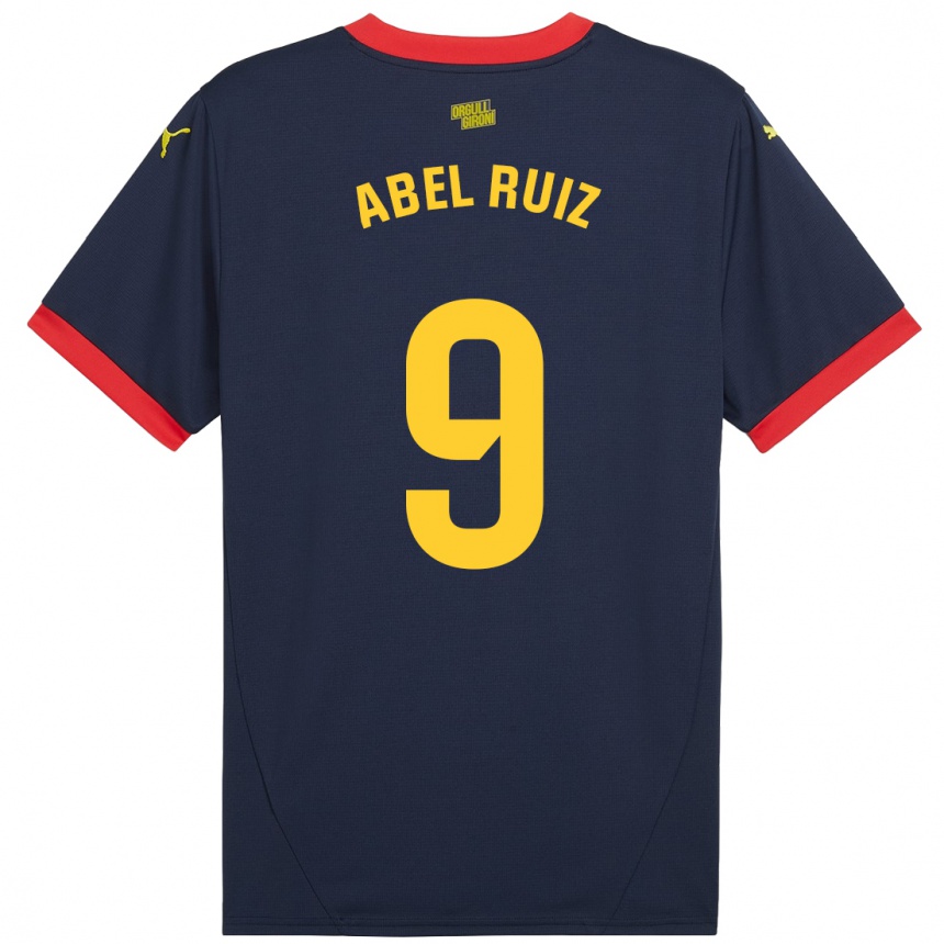 Niño Fútbol Camiseta Abel Ruiz #9 Azul Marino Rojo 2ª Equipación 2024/25 México