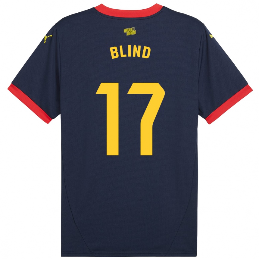 Niño Fútbol Camiseta Daley Blind #17 Azul Marino Rojo 2ª Equipación 2024/25 México