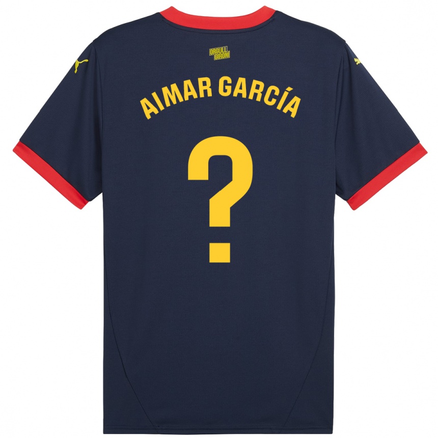 Niño Fútbol Camiseta Aimar García #0 Azul Marino Rojo 2ª Equipación 2024/25 México