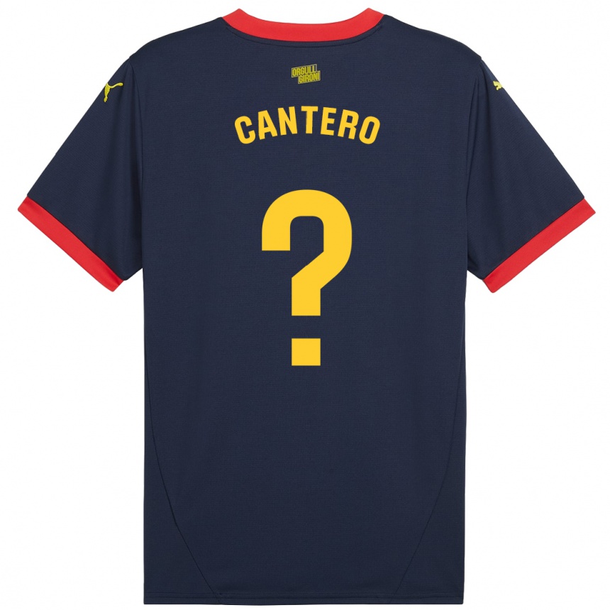 Niño Fútbol Camiseta Adrian Cantero #0 Azul Marino Rojo 2ª Equipación 2024/25 México